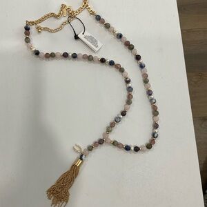 White House Black Market NWT semi precious stone long necklace
